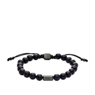 Brățară cu mărgele Galaxy Beads Navy Reconstructed Sandstone