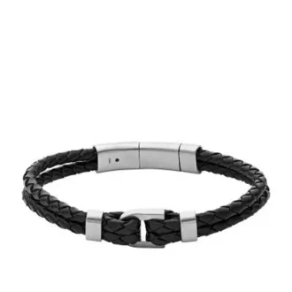 Brățară din piele neagră Heritage D-Link