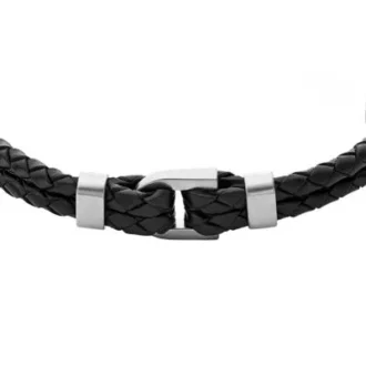 Brățară din piele neagră Heritage D-Link