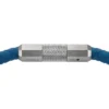 Brățară din silicon albastru închis cu textură striată