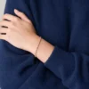 Brățară Ellis Pavé Glitz din alamă aurie cu lanț tenis Brățară Ellis Pavé Glitz din alamă aurie cu lanț tenis