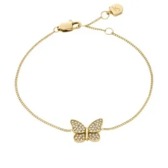Brățară Sutton Pavé Butterfly din oțel inoxidabil auriu Brățară Sutton Pavé Butterfly din oțel inoxidabil auriu