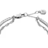 Brățară tenis Heritage D-Link cu lanț din alamă argintie Brățară tenis Heritage D-Link cu lanț din alamă argintie