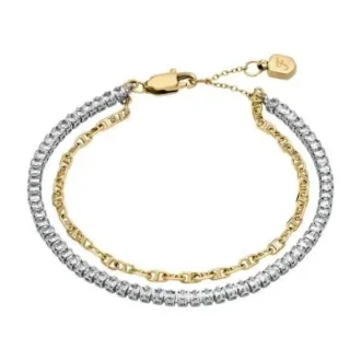 Brățară tenis Heritage D-Link Glitz din oțel inoxidabil în două nuanțe