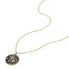 Capricorn Sutton Zodiac Colier cu pandantiv din oțel inoxidabil auriu și hematit gri Capricorn Sutton Zodiac Colier cu pandantiv din oțel inoxidabil auriu și hematit gri
