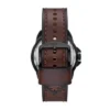 Ceas automat Bronson din piele maro LiteHide™