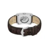 Ceas automat Carraway din piele croco maro