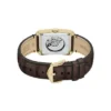Ceas automat Carraway din piele croco maro