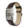Ceas automat Carraway din piele croco maro