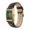 Ceas automat Carraway din piele croco maro