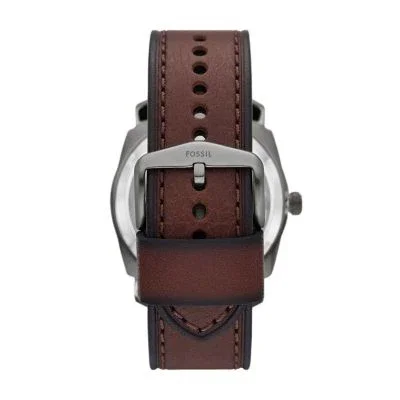Ceas automat din piele maro LiteHide™ Ceas automat din piele maro LiteHide™