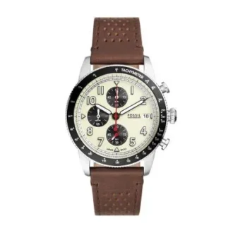 Ceas cronograf Sport Tourer din piele maro