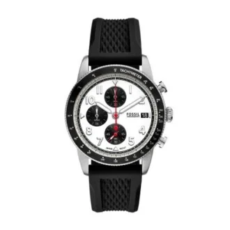 Ceas cronograf Sport Tourer din silicon negru