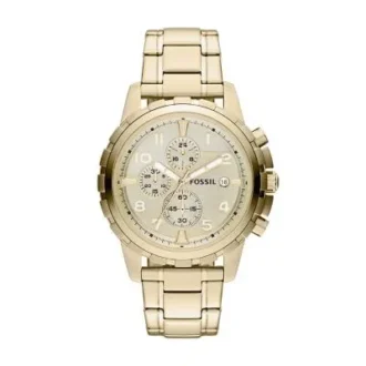 Ceas Dean Chronograph din oțel inoxidabil auriu