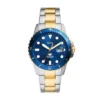 Ceas Fossil Blue Dive cu trei ace, dată și două tonuri, din oțel inoxidabil Ceas Fossil Blue Dive cu trei ace, dată și două tonuri, din oțel inoxidabil