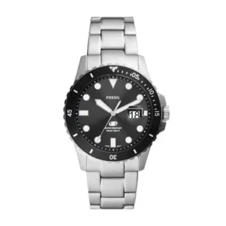 Ceas Fossil Blue Dive cu trei ace și dată, din oțel inoxidabil