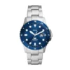 Ceas Fossil Blue Dive cu trei ace și dată, din oțel inoxidabil Ceas Fossil Blue Dive cu trei ace și dată, din oțel inoxidabil
