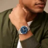 Ceas Fossil Blue Dive cu trei ace și dată, din oțel inoxidabil Ceas Fossil Blue Dive cu trei ace și dată, din oțel inoxidabil