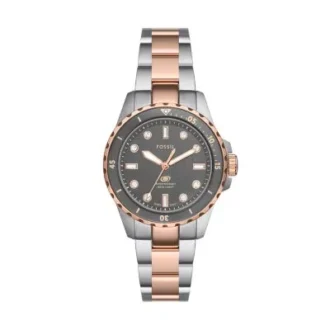 Ceas Fossil Blue Dive cu trei ace și două tonuri din oțel inoxidabil