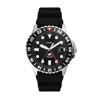 Ceas Fossil Blue GMT din silicon negru