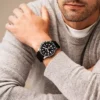 Ceas Fossil Blue GMT din silicon negru