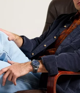 Ceas Grant Chronograph din oțel inoxidabil de culoare gri metalizat