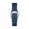 Ceas Harlow cu trei ace, din piele croco, de culoare bleumarin