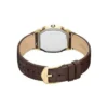 Ceas Harlow cu trei ace din piele croco maro Ceas Harlow cu trei ace din piele croco maro