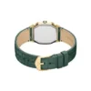 Ceas Harlow cu trei ace și curea din piele croco verde