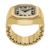 Ceas Harlow Watch Ring Ceas din oțel inoxidabil auriu cu două ace