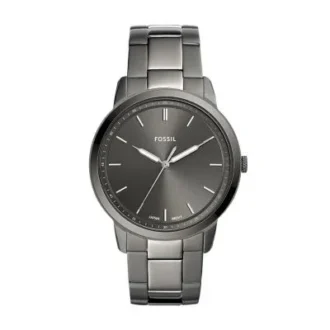 Ceas minimalist cu trei ace din oțel inoxidabil fumuriu