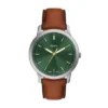 Ceas minimalist cu trei ace și curea din piele maro Ceas minimalist cu trei ace și curea din piele maro