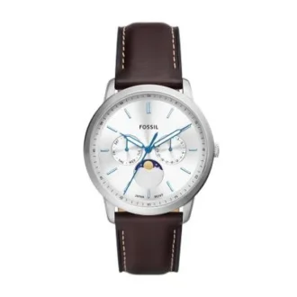 Ceas multifuncțional Neutra Moonphase din piele maro