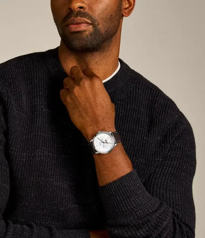 Ceas multifuncțional Neutra Moonphase din piele maro Ceas multifuncțional Neutra Moonphase din piele maro