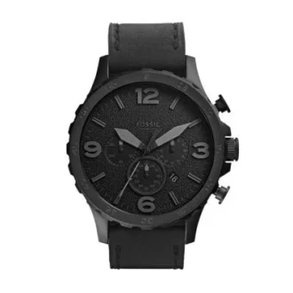 Ceas Nate Chronograph din piele neagră