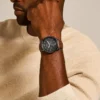 Ceas Neutra Chronograph din piele chihlimbarie