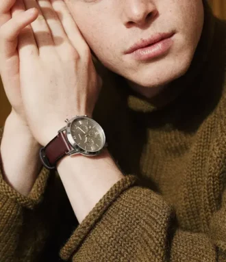 Ceas Neutra Chronograph din piele maro