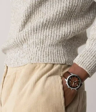 Ceas Neutra Chronograph din piele maro