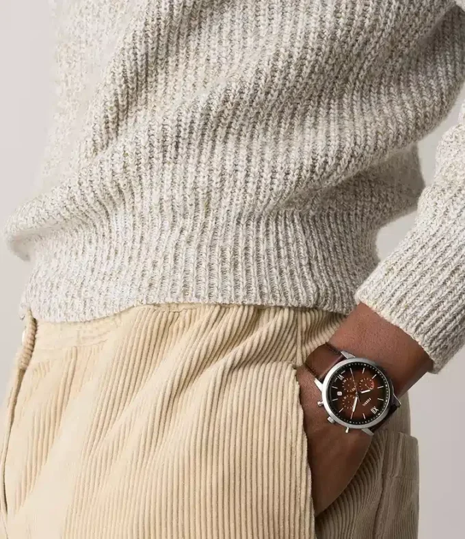 Ceas Neutra Chronograph din piele maro Ceas Neutra Chronograph din piele maro