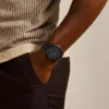Ceas Neutra Chronograph din piele neagră Ceas Neutra Chronograph din piele neagră