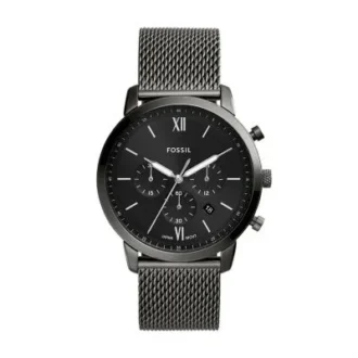 Ceas Neutra Chronograph Smoke din oțel inoxidabil cu brățară din plasă