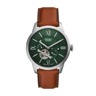 Ceas Townsman automat din piele maro