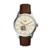 Ceas Townsman automat din piele maro