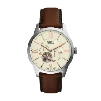 Ceas Townsman automat din piele maro