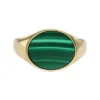 Colecția Ellis Signet Inel cu sigiliu din malachit verde Colecția Ellis Signet Inel cu sigiliu din malachit verde