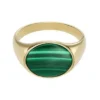 Colecția Ellis Signet Inel cu sigiliu din malachit verde Colecția Ellis Signet Inel cu sigiliu din malachit verde
