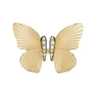 Colecția Sutton Butterfly Inel central din oțel inoxidabil auriu