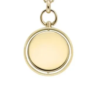 Colier cu pandantiv din oțel inoxidabil auriu Heritage Legacy Charm