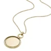 Colier cu pandantiv din oțel inoxidabil auriu Heritage Legacy Charm Colier cu pandantiv din oțel inoxidabil auriu Heritage Legacy Charm
