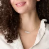 Colier Sadie din oțel inoxidabil cu placă de identificare